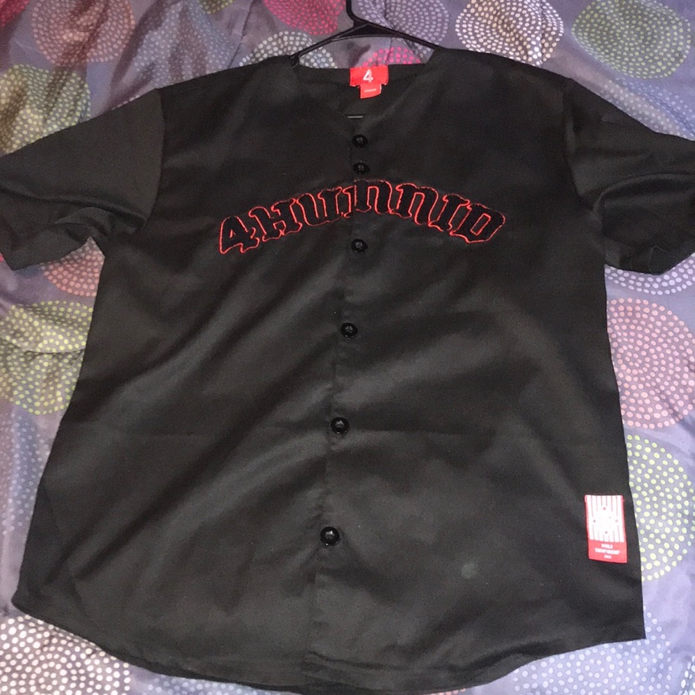4 hunnid degrees YG 400 logo baseball jersey